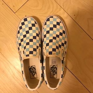 🚨flash sale🚨 blue topaz checkered vans